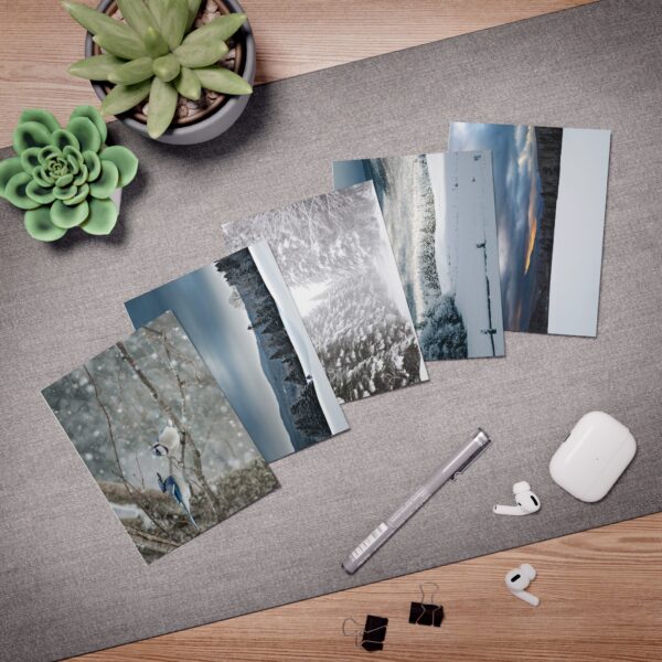 Blue Winter Landscape Greeting Cards — 5-Pack