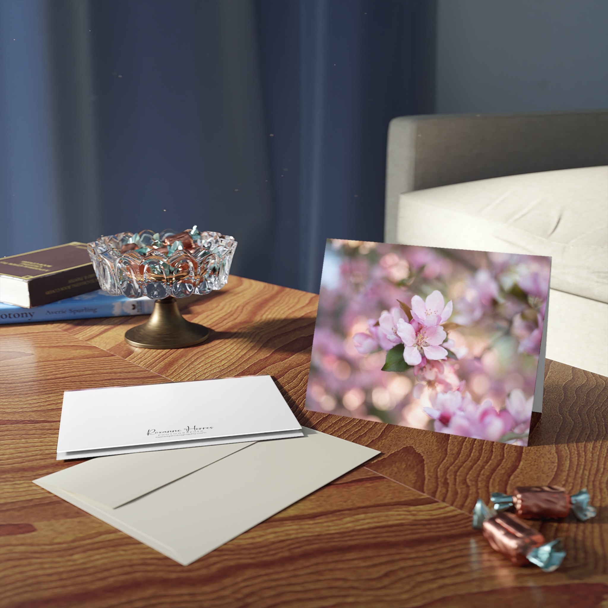 Crabapple Sun Bokeh Greeting Cards — Pack of 8/16/24 - Image 4